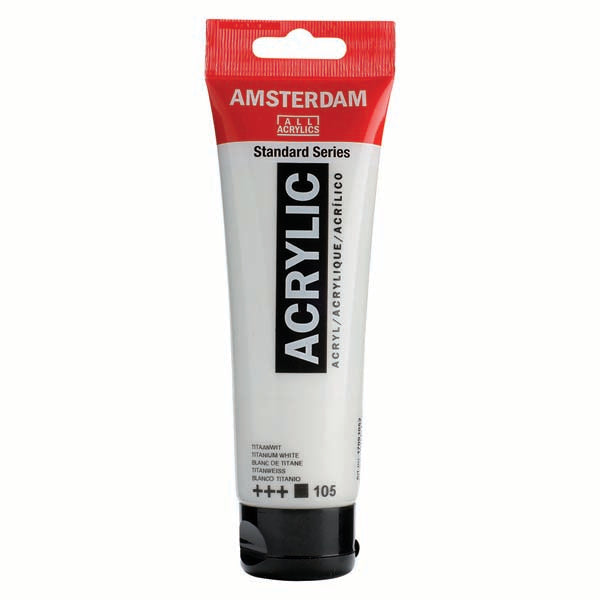 Amsterdam Acrylic Paint, 120ml - 105 - Titanium White