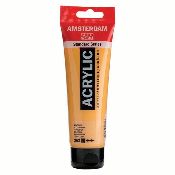 Amsterdam Acrylic Paint, 120ml - 253 - Gold Yellow