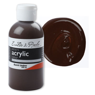 Eraldo di Paolo Acrylic Paint, Burnt Umber, 250ml