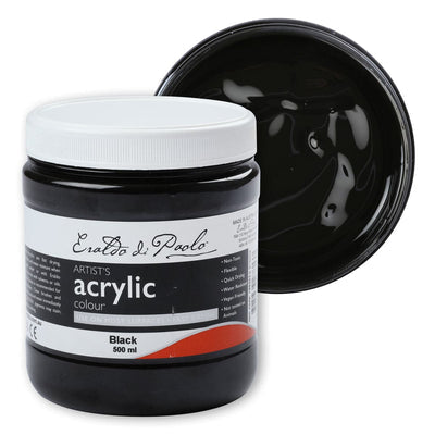 Eraldo di Paolo Acrylic Paint, Black, 500ml
