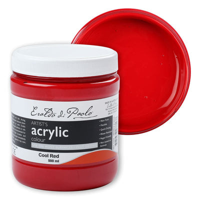 Eraldo di Paolo Acrylic Paint, Cool Red, 500ml