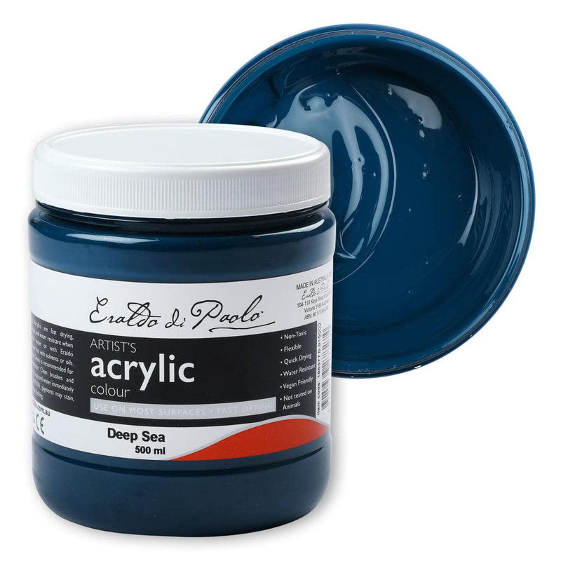 Eraldo di Paolo Acrylic Paint, Deep Sea, 500ml