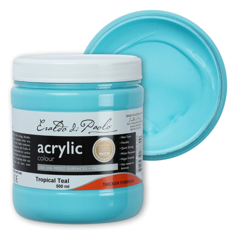 Eraldo di Paolo Acrylic Paint, Tropical Teal, 500ml