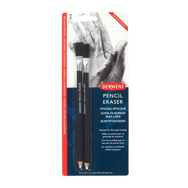Derwent Eraser Pencil and Brush Set, 2pcs