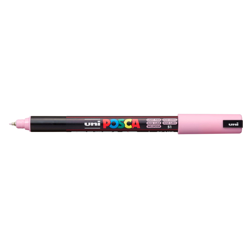 Posca PC 1MR Ultra Fine Bullet Tip Paint Marker, Light Pink