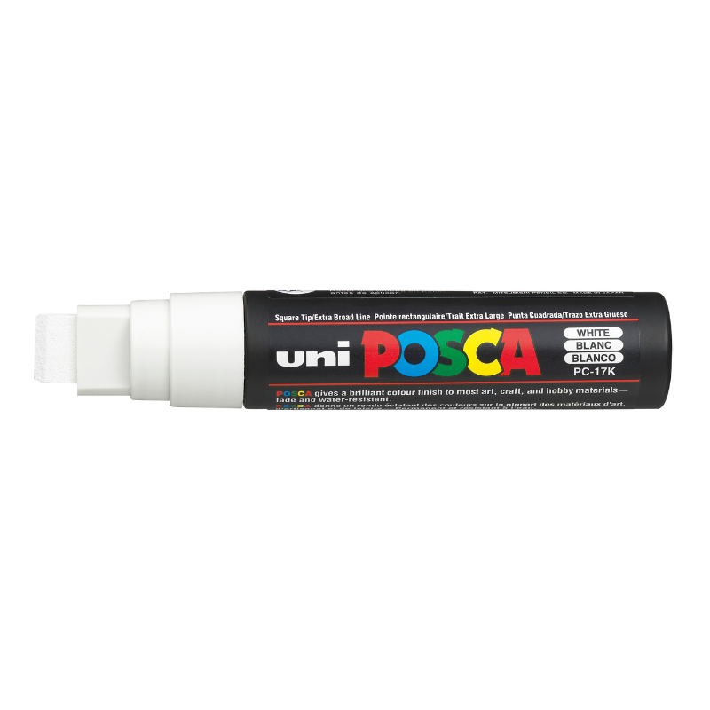 Posca PC17K Broad Chisel Tip Paint Marker, White