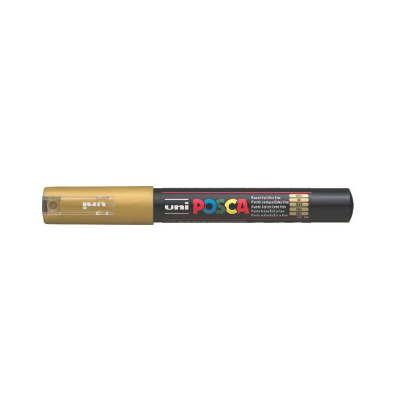 Posca PC1M Extra Fine Bullet Tip Paint Marker, Gold