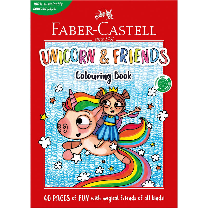 Faber Castell Unicorns & Friends 40pg Colouring Book