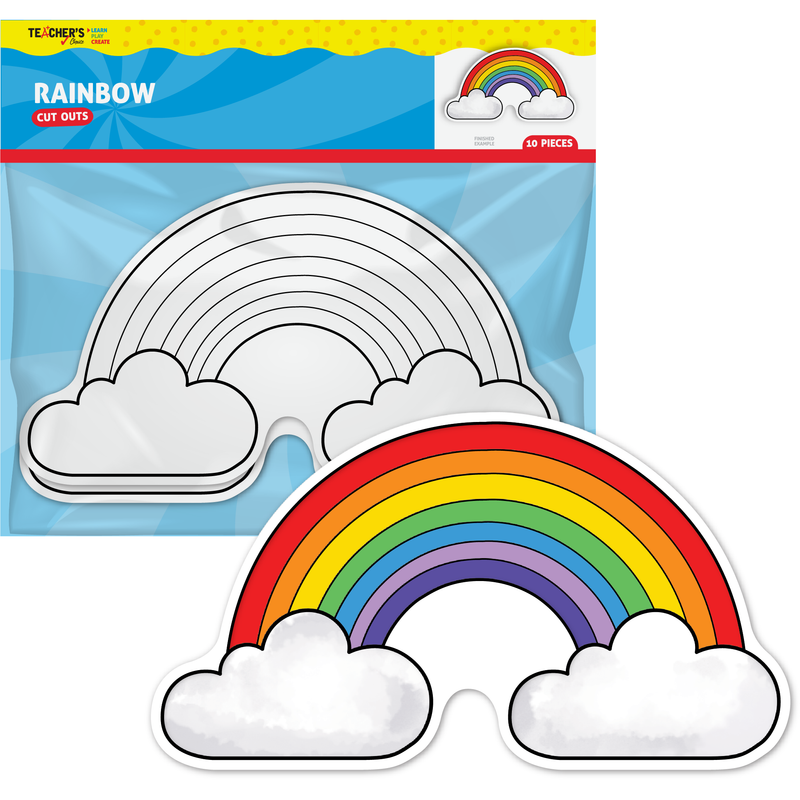 Teachers Choice Paper Shapes Rainbow (10 Piece)
