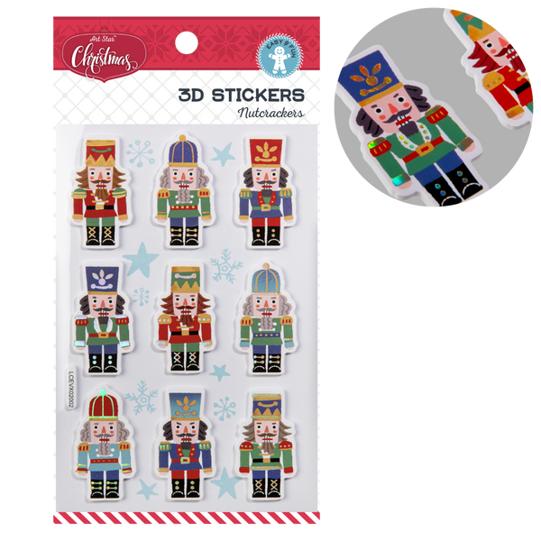 Art Star Christmas Nutcracker Stickers 190 x 215mm 9 pieces
