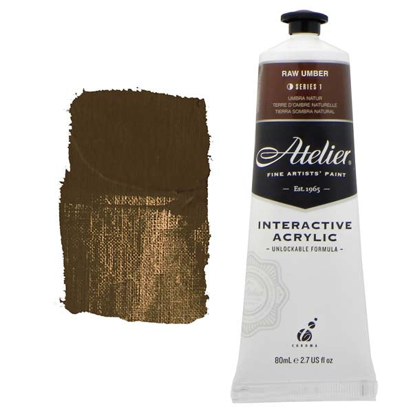 Atelier Interactive Artists Acrylic Paint, Raw Umber S1 80ml