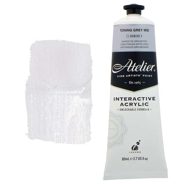 Atelier Interactive Artists Acrylic Paint, Toning Grey Mid S1 80ml