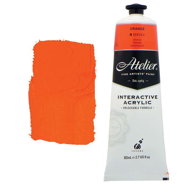 Atelier Interactive Artists Acrylic Paint, Orange S2 80ml