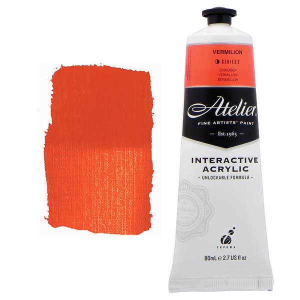 Atelier Interactive Artists Acrylic Paint, Vermillion S2 80ml
