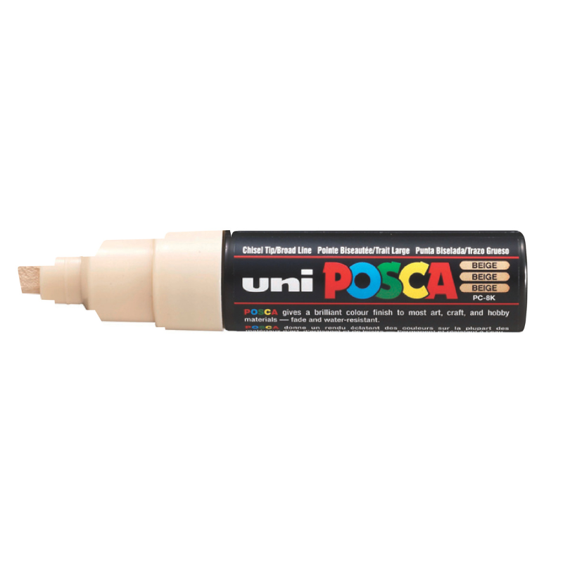 Posca PC 8K Bold Chisel Tip Paint Marker, Beige