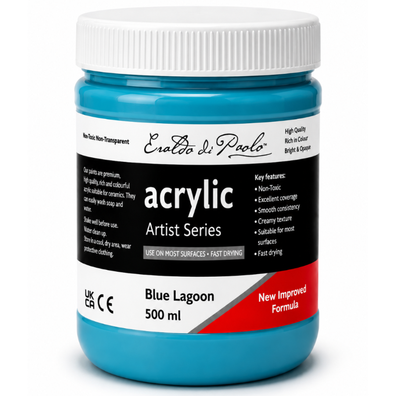 Eraldo di Paolo Acrylic Paint, Blue Lagoon, 500ml