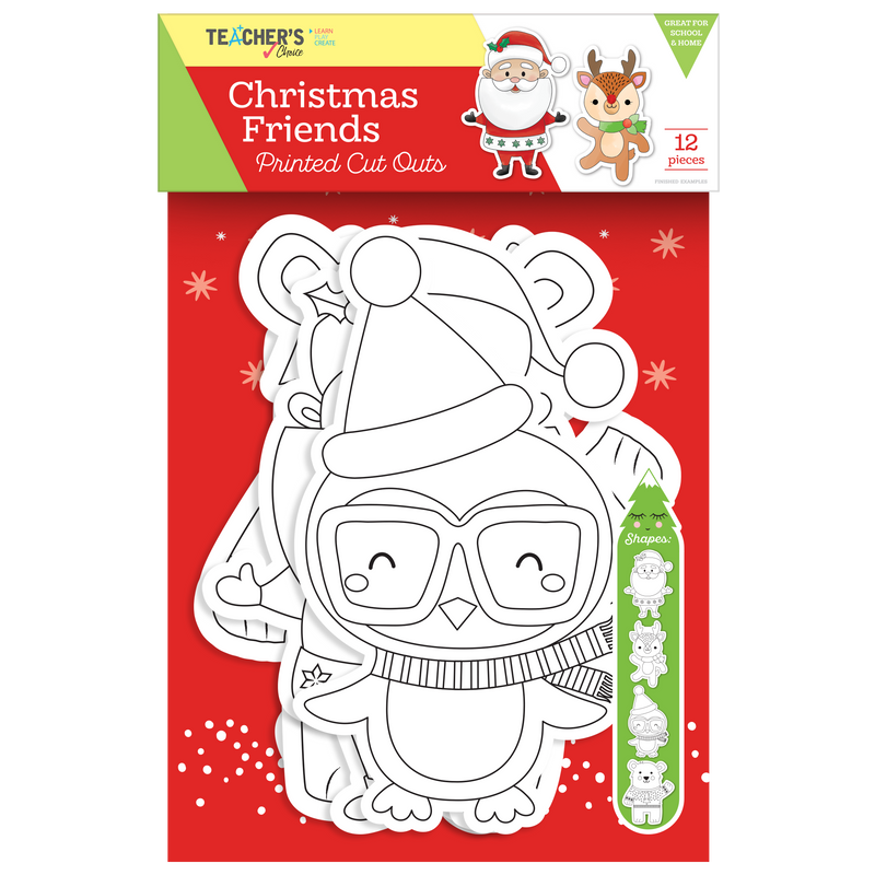 Teacher's Choice Christmas Cut Out Characters 12pc