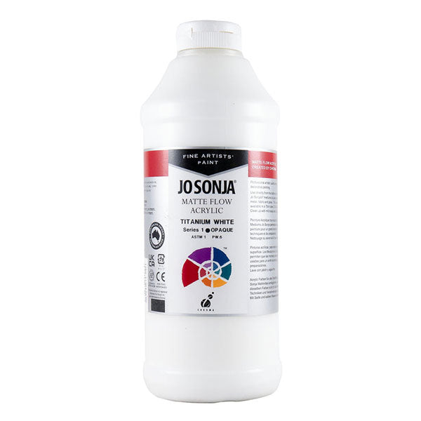 Jo Sonja's Matte Flow Acrylic Paint Titanium White 1Lt *