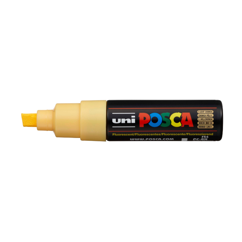 Posca PC 8K Bold Chisel Tip Paint Marker, Fluoro Light Orange