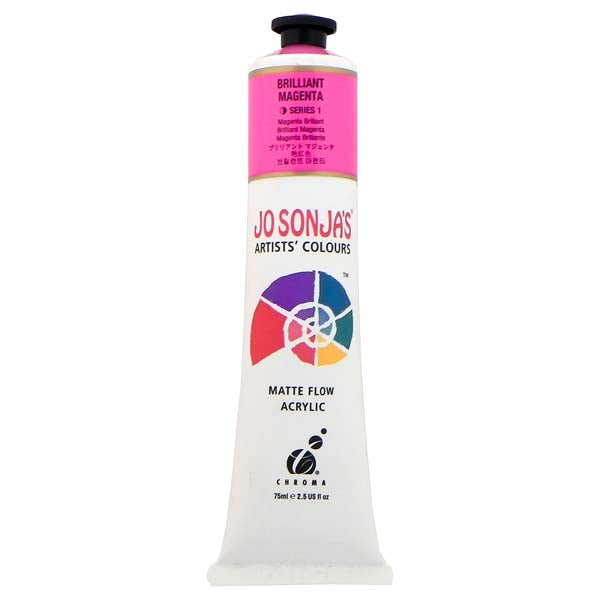 Jo Sonja's Matte Flow Acrylic Paint Brilliant Magenta 75ml S1