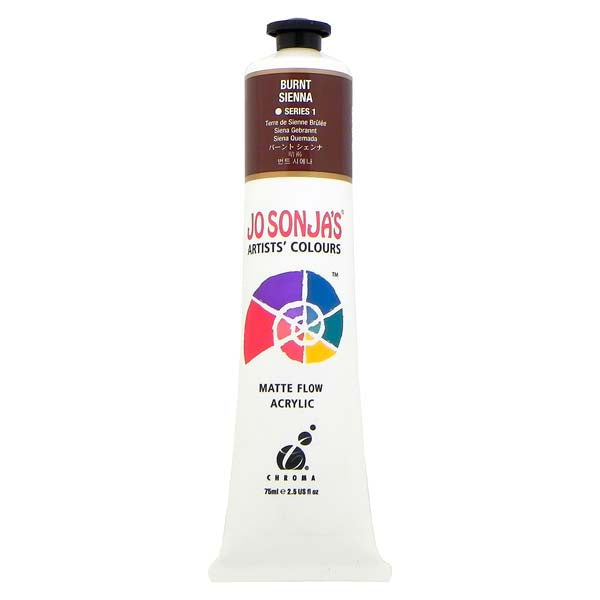 Jo Sonja's Matte Flow Acrylic Paint Burnt Sienna 75ml S1