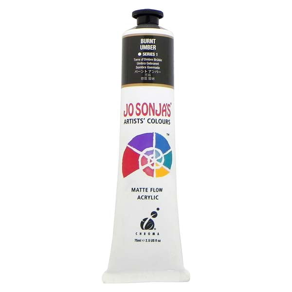 Jo Sonja's Matte Flow Acrylic Paint Burnt Umber 75ml S1