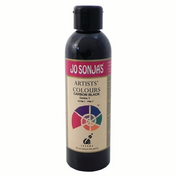 Jo Sonja's Matte Flow Acrylic Paint Carbon Black 250ml S1