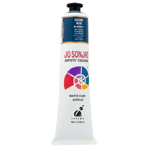 Jo Sonja's Matte Flow Acrylic Paint Colony Blue 75ml S1