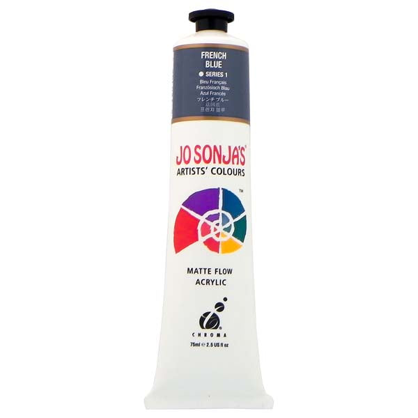 Jo Sonja's Matte Flow Acrylic Paint French Blue 75ml S1