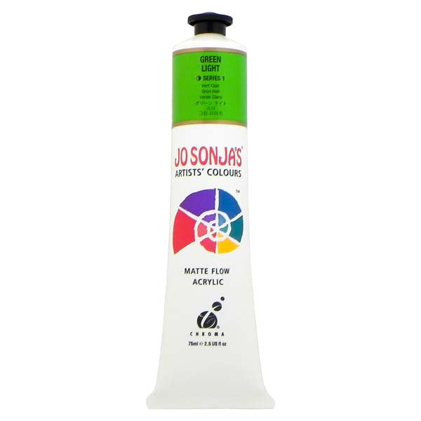 Jo Sonja's Matte Flow Acrylic Paint Green Light 75ml S1