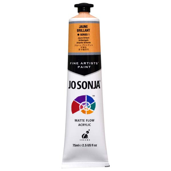 Jo Sonja's Matte Flow Acrylic Paint Jaune Brillant 75ml S1