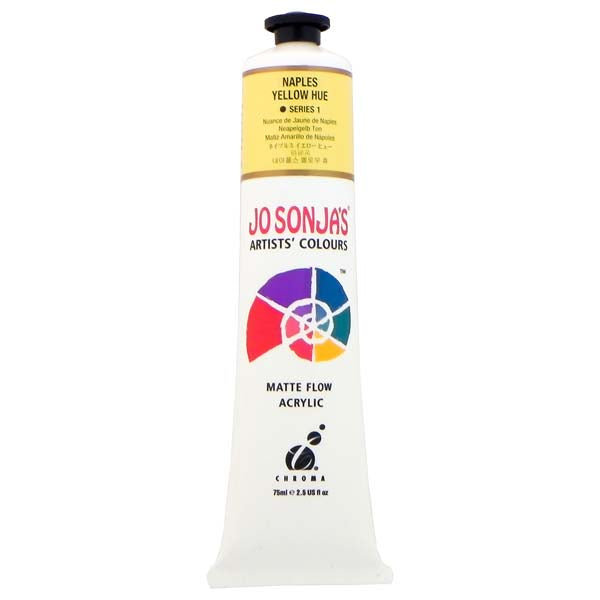 Jo Sonja's Matte Flow Acrylic Paint Naples Yellow Hue 75ml S1