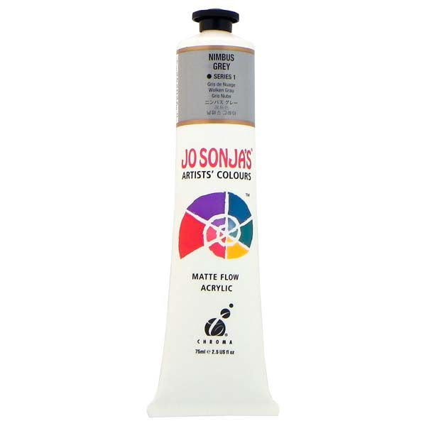 Jo Sonja's Matte Flow Acrylic Paint Nimbus Grey 75ml S1