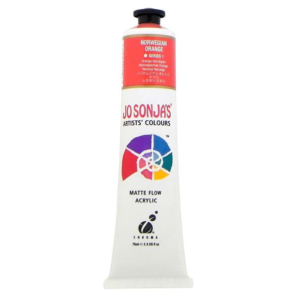 Jo Sonja's Matte Flow Acrylic Paint Norwegian Orange 75ml S1