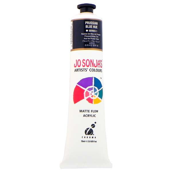 Jo Sonja's Matte Flow Acrylic Paint Prussian Blue Hue 75ml S1
