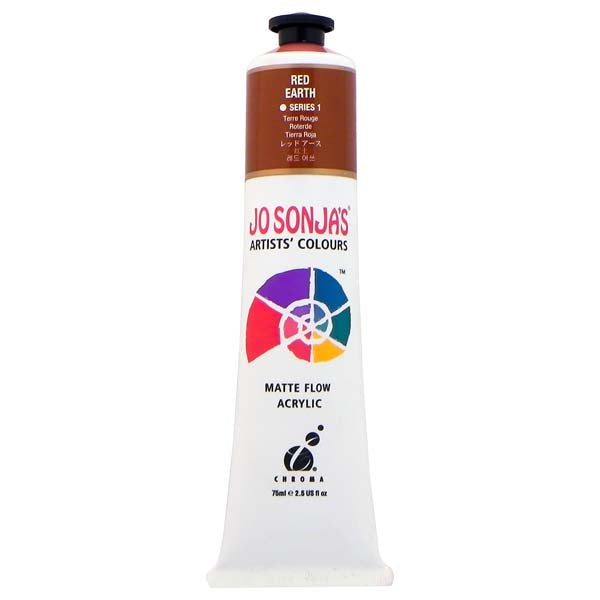 Jo Sonja's Matte Flow Acrylic Paint Red Earth 75ml S1