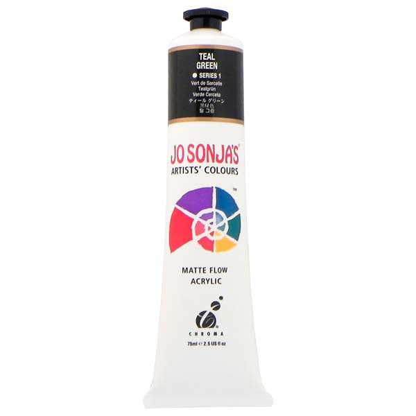 Jo Sonja's Matte Flow Acrylic Paint Teal Green 75ml S1