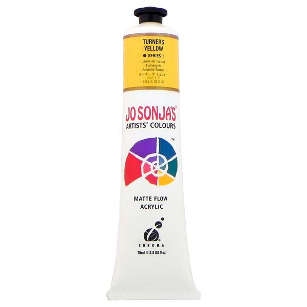 Jo Sonja's Matte Flow Acrylic Paint Turners Yellow 75ml S1