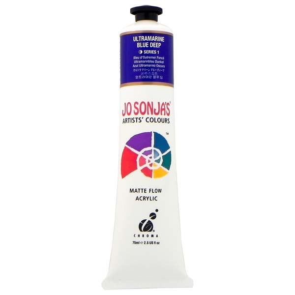 Jo Sonja's Matte Flow Acrylic Paint Ultra Blue Deep 75ml S1
