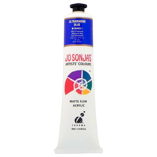 Jo Sonja's Matte Flow Acrylic Paint Ultramarine 75ml S1
