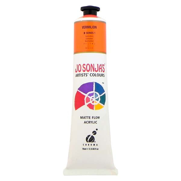Jo Sonja's Matte Flow Acrylic Paint Vermillion 75ml S1