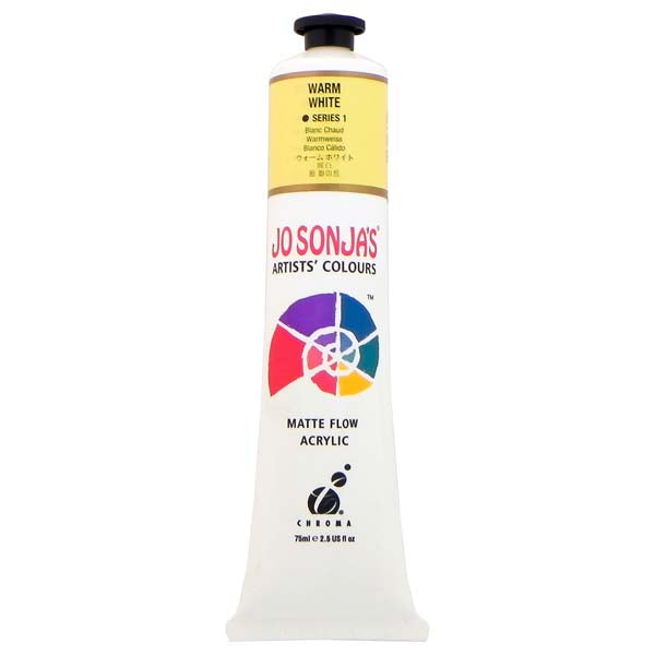 Jo Sonja's Matte Flow Acrylic Paint Warm White 75ml S1