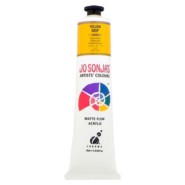 Jo Sonja's Matte Flow Acrylic Paint Yellow Deep 75ml S1