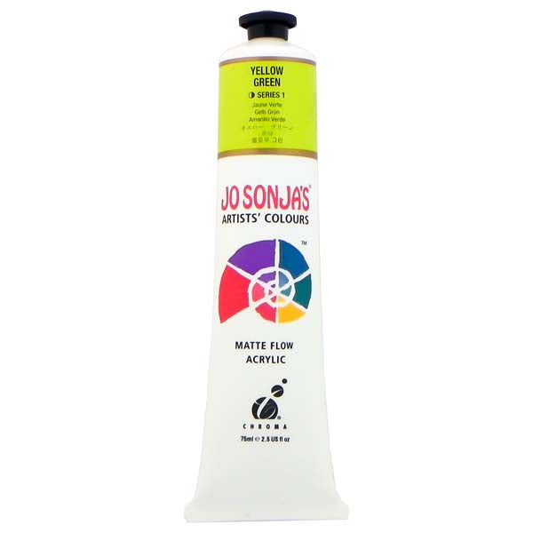 Jo Sonja's Matte Flow Acrylic Paint Yellow Green 75ml S1