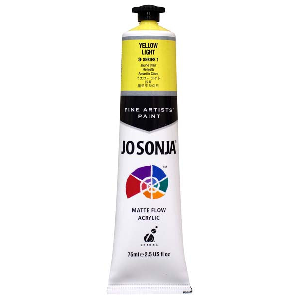 Jo Sonja's Matte Flow Acrylic Paint Yellow Light 75ml S1