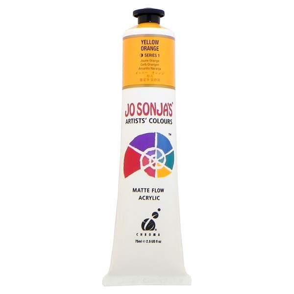 Jo Sonja's Matte Flow Acrylic Paint Yellow Orange 75ml S1