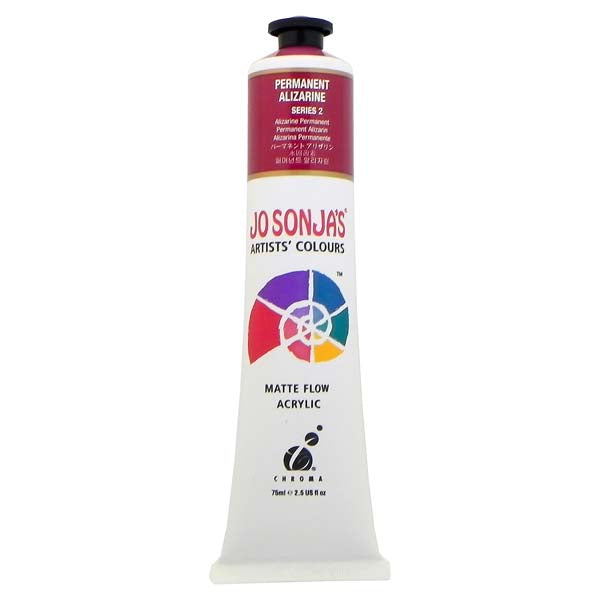 Jo Sonja's Matte Flow Acrylic Paint Permanent Alizarine 75ml S2