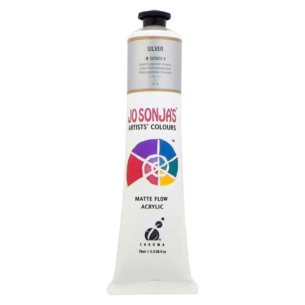 Jo Sonja's Matte Flow Acrylic Paint Silver 75ml S2