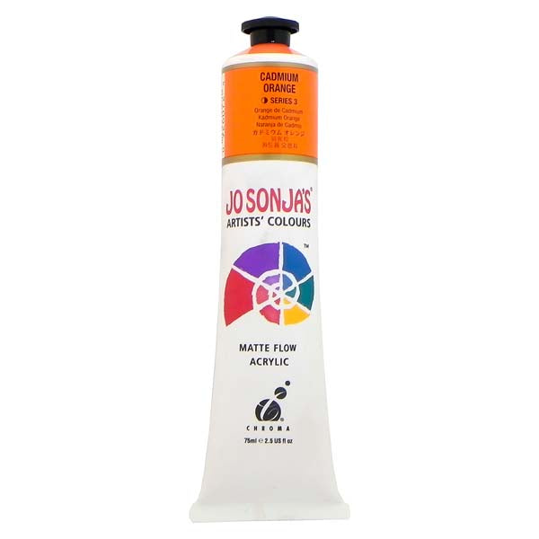 Jo Sonja's Matte Flow Acrylic Paint Cad Orange 75ml S3