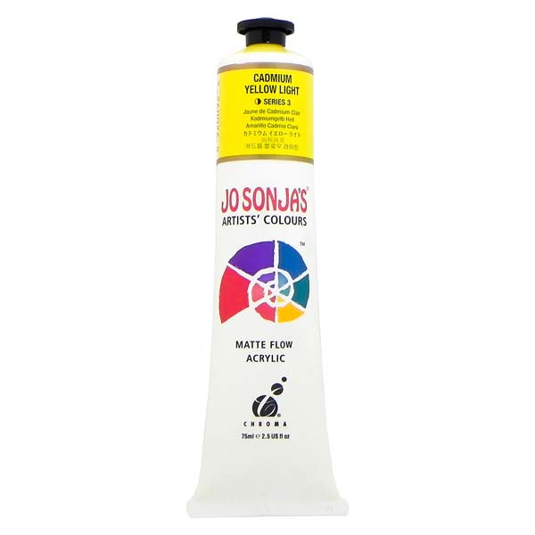 Jo Sonja's Matte Flow Acrylic Paint Cad Yellow Lt 75ml S3